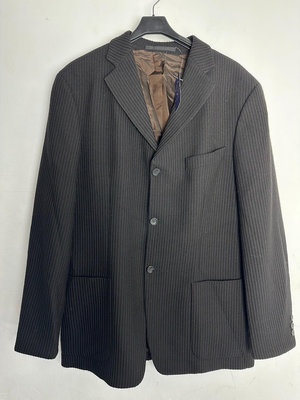 Strellson 瑞士 品牌 黑色 條紋 羊毛 西裝 外套 C253005 Y