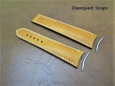 OMEGA 圓弧型錶耳牛皮錶帶訂製OMEGA SPEEDMASTER curved end leather strap