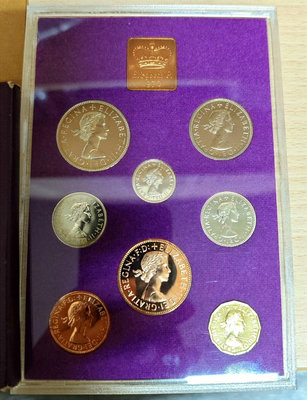 英國1970年十二進制末版精制套幣，盒證齊全