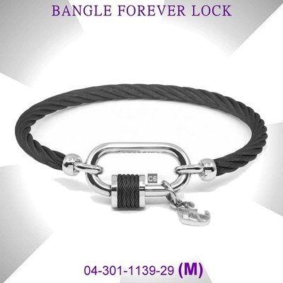 【99鐘錶屋】夏利豪CHARRIOL：BANGLE FOREVER LOCK鋼索手環『04-301-1139-29』M