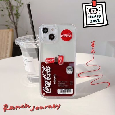 森尼3C-創意xr汽水飲料14可樂8液體流沙11蘋果13手機殼x透明iPhone12-品質保證