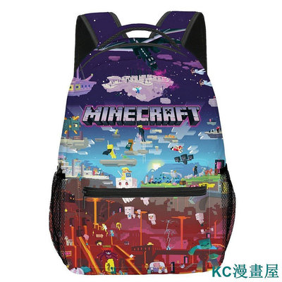 CCの屋背包書包兒童中小學生新款後背包我的世界Minecraft QEFY