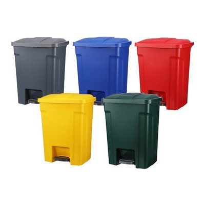 ☆88玩具收納☆商用衛生踏式垃圾桶 PSS080 方形紙林 資源回收桶 環保桶 收納桶儲物分類桶整理桶置物桶80L 特價