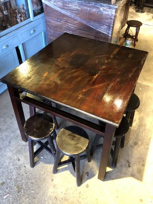 一桌8椅|檜木桌|閃花圓桌|4尺檜木桌|方桌|圓桌|飯桌|林衝浪私倉聊