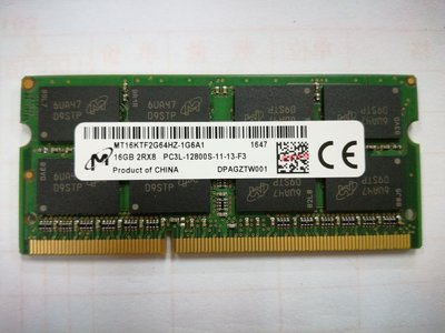 MT/鎂光DDR3 16GB單條16G 1600 DDR3L X250 T450S P40 筆電記憶體