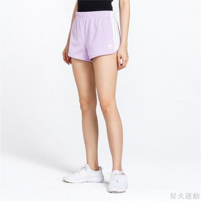 【促銷】Adidas 女生 紫白 熱褲 運動短褲 DV2558 愛迪達 淺紫 真理褲