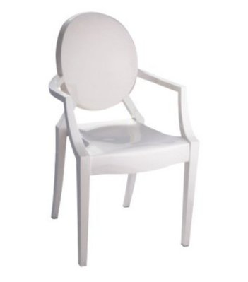 【挑椅子】Louis Ghost 路易士 餐椅 塑料椅。白色。(復刻版) 541