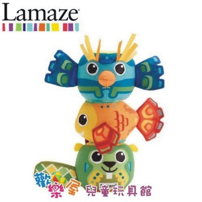 *歡樂屋*.....//Lamaze 拉梅茲 可愛動物磁力疊疊樂//.....陪伴孩子學習的益智玩具