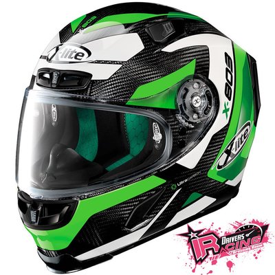 ♚賽車手的試衣間♚ X-Lite® X-803 Ultra Carbon Mastery Green 碳纖維 安全帽