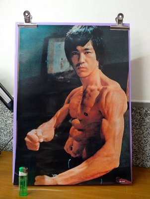 【老海報】Bruce Lee 李小龍 舊款海報 (非復刻) -雙面光亮 未貼過