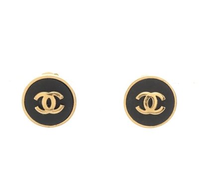 Chanel 古董耳環，Chanel cc logo 耳環 1.7cm