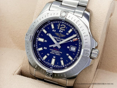 【經緯度名錶】BREITLING 百年靈 COLT A1738811/C906 藍色錶盤 TLW77071