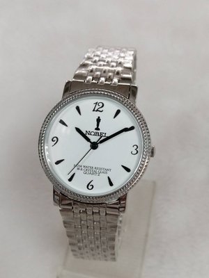 【 幸福媽咪 】NOBEL 諾貝爾錶 公司貨 晶鑽時刻 日本星辰機芯 -白面 石英腕錶NB-5012M