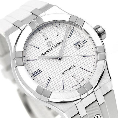 MAURICE LACROIX  AI6008-SS000-130-2 艾美錶 機械錶 42mm AIKON 銀白色面盤 橡膠錶帶