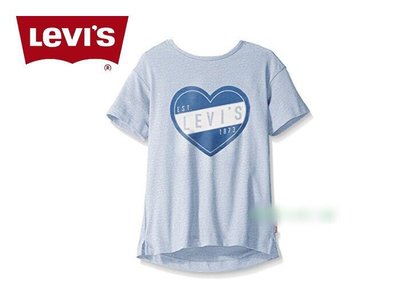 轉賣～專櫃公司貨 正品 LEVI'S 女童 M(10~12) 愛心 LEVIS LOGO 短袖T恤 特價