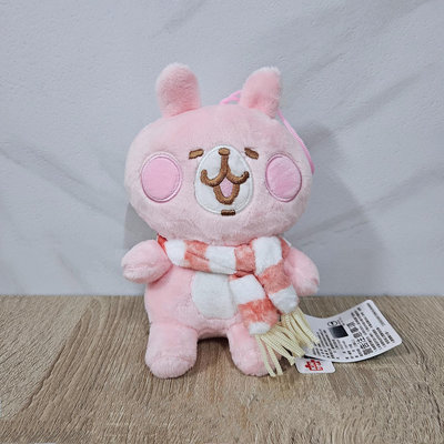 現貨卡娜赫拉的小動物卡娜赫拉冬季圍巾款絨毛玩偶娃娃粉紅兔兔6英吋