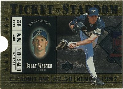 (T)傳奇球星 Billy Wagner 1996 Upper Deck Ticket To Stardom 門票造形卡