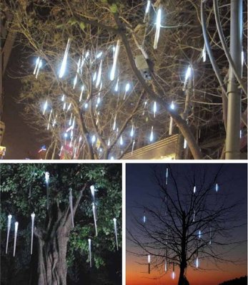 80cm LED 流星雨裝飾燈 可防水 掛樹燈 流星管 聖誕燈.戶外掛樹裝飾燈 景觀燈