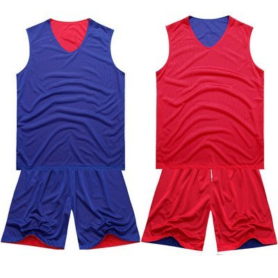 一套370 雙面球衣球褲 藍紅 籃球衣 籃球褲 籃球裝 籃球服 網眼 網狀 可 印名印號 DV NIKE 玩大學 可參考
