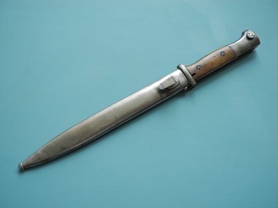 (老爸的軍事收藏 ) 德國二戰 M1884/98 Knife Bayonet 98K刺刀 ( 木柄 )
