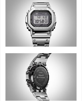 全新 G-SHOCK GMW-B5000D-1 藍牙 不鏽鋼 錶帶 銀色 台灣公司貨