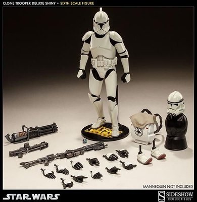 金錢貓雜貨 全新  SIDESHOW 星際大戰 STAR WARS clone trooper 白兵