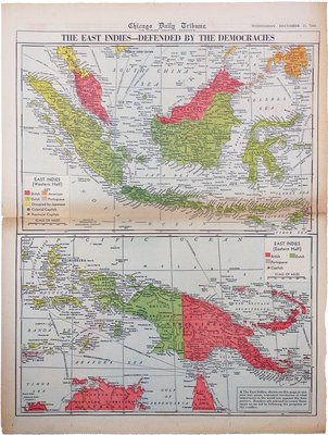 （徐宗懋圖文館）1941年荷蘭東印度群島地圖（品相質量良好）
