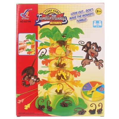 猴子爬樹遊戲 翻斗猴子抽籤樂桌遊 62788/一個入(促180) 翻鬥猴子往下掉 猴爬樹親子桌遊 益智玩具疊疊樂-CF1