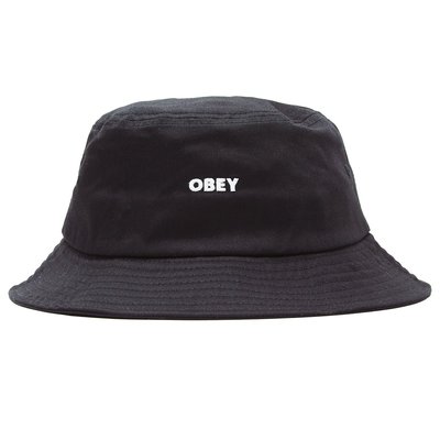 【Your Store】美牌 OBEY Bold Bucket 刺繡字樣 小Logo 漁夫帽 黑色