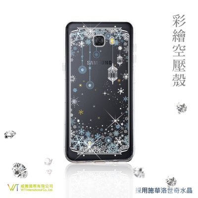 【WT 威騰國際】WT® Samsung Galaxy C9 Pro 施華洛世奇水晶 彩繪空壓殼 軟殼 -【映雪】