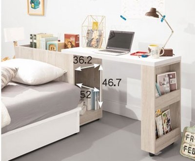 【風禾家具】QA-216-1@WD北歐風雙色書桌型3.5尺單人床頭箱【台中市區免運送到家】北歐風床頭箱 兒童床頭 傢俱