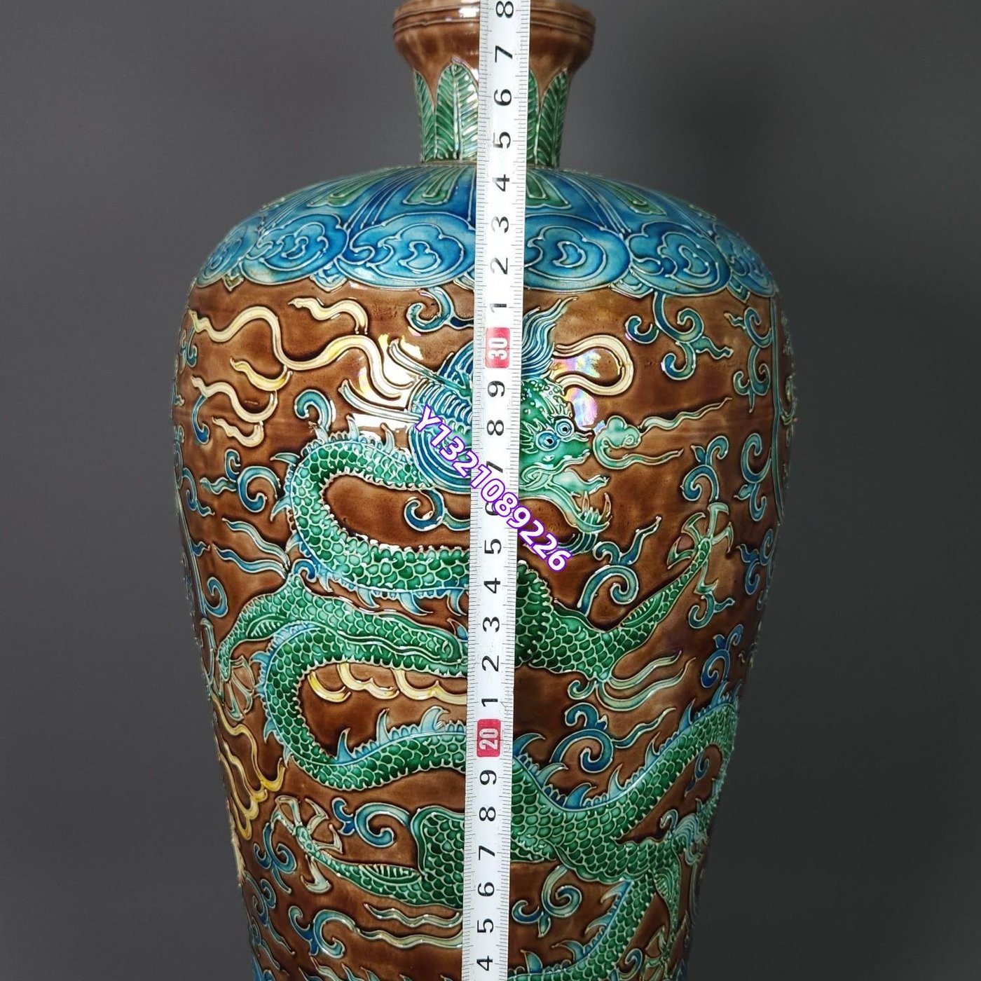 中国古美術 明時代五彩梅瓶 A9--1 - 美術品・アンティーク・コレクション