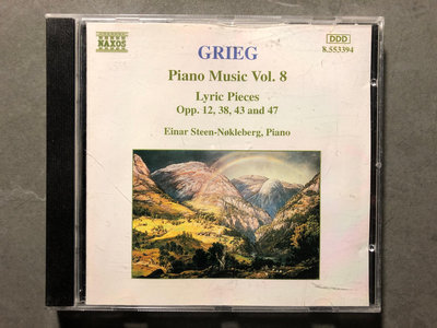 ★50起標★葛利格-抒情組曲-鋼琴作品集8 Steen-Nøkleberg GRIEG Piano Music德國版二手CD