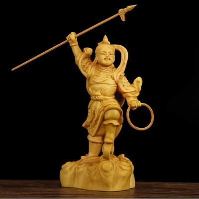 黃楊木雕飾品擺件佛像神像實木雕刻工藝品哪吒三太子
