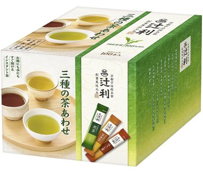 《FOS》日本製 辻利  煎茶 即溶沖泡茶 100包 3種 茶粉 京都宇治 綠茶 下午茶 送禮 伴手禮 熱銷 新款 限定