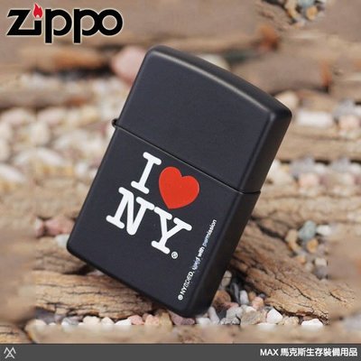 馬克斯 ZP112 美國經典防風打火機 Zippo / I♥NY 我愛紐約 /霧黑烤漆 | #24798