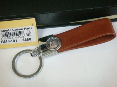 【菲歐娜】0300-(超特價拍品)巴黎ROBERTA (諾貝達)原皮鑰匙圈+絨布護套9101 促銷商品