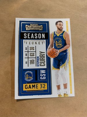 Stephen Curry 球票卡 2020-21 Contenders Base 咖哩