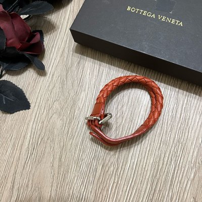 瑞奇二手精品 Bottega veneta 15-17cm 橘色 雙環 手鍊 手環