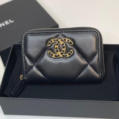 二手精品 Chanel 香奈兒 拉鍊零錢包 短夾 皮夾 卡夾 鑰匙包 Zippe 卡包 卡夾 AP0949