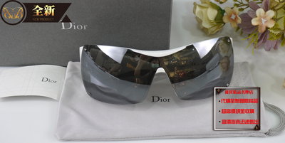 ☆優買二手精品名牌店☆Christian Dior CD 白膠框 大鏡面 無框 LOGO 太陽眼鏡 眼鏡 墨鏡  全新品