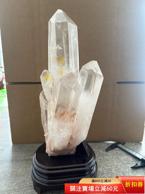 天然白水晶晶簇擺件，尺寸30厘米左右，重1.7公斤