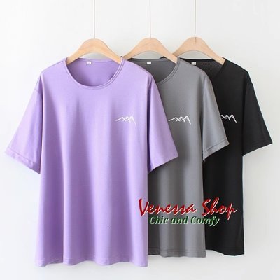 VENESSA~ 新款 顯瘦大碼 速乾透氣 運動跑步健身 舒適網眼 女の圓領短袖T恤 3色 (L1473)