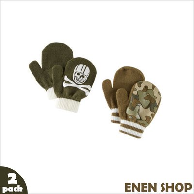 『Enen Shop』@OshKosh Bgosh 迷彩系列保暖手套兩入組 #2941｜ONE SIZE