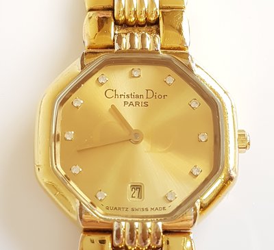 Christian Dior 經典款   瑞士製 11P  時尚女腕錶  ， 保證真品  超級特價便宜賣   功能正常