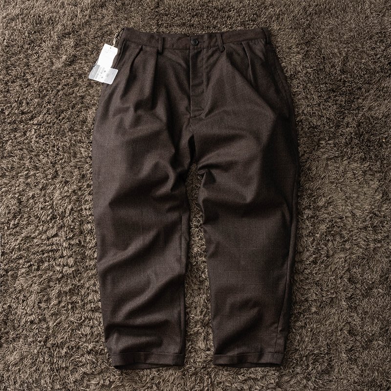 現貨#BEAMS SSZ RAPWOOL PANTS 格紋寬松休閒西裝褲長褲 