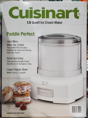 【小如的店】COSTCO好市多線上代購~Cuisinart 美膳雅 1.5L頂級半自動冰淇淋機(1入) 2017416