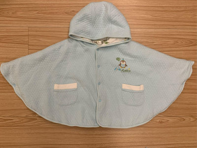 二手保存良好 BeBe’ Amico 嬰兒幼兒小企鵝連帽斗篷式外套 鋪棉披風外套 保暖外套 2Y
