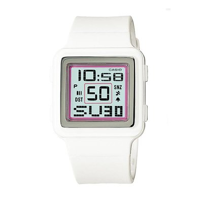 [專業] 潮錶 [CASIO LDF-20] 卡西歐綿花糖彩衣白色錶[液晶面]中性/時尚錶