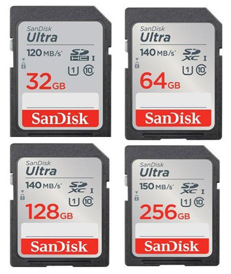 SanDisk Ultra 16G 32G 64G 128G 256G SD 記憶卡 相機記憶卡 C10 U1